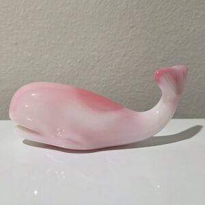 Fenton Rosalene Glass Whale Figurine